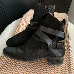 See by Chloé Janis Black Suede Ankle Boots